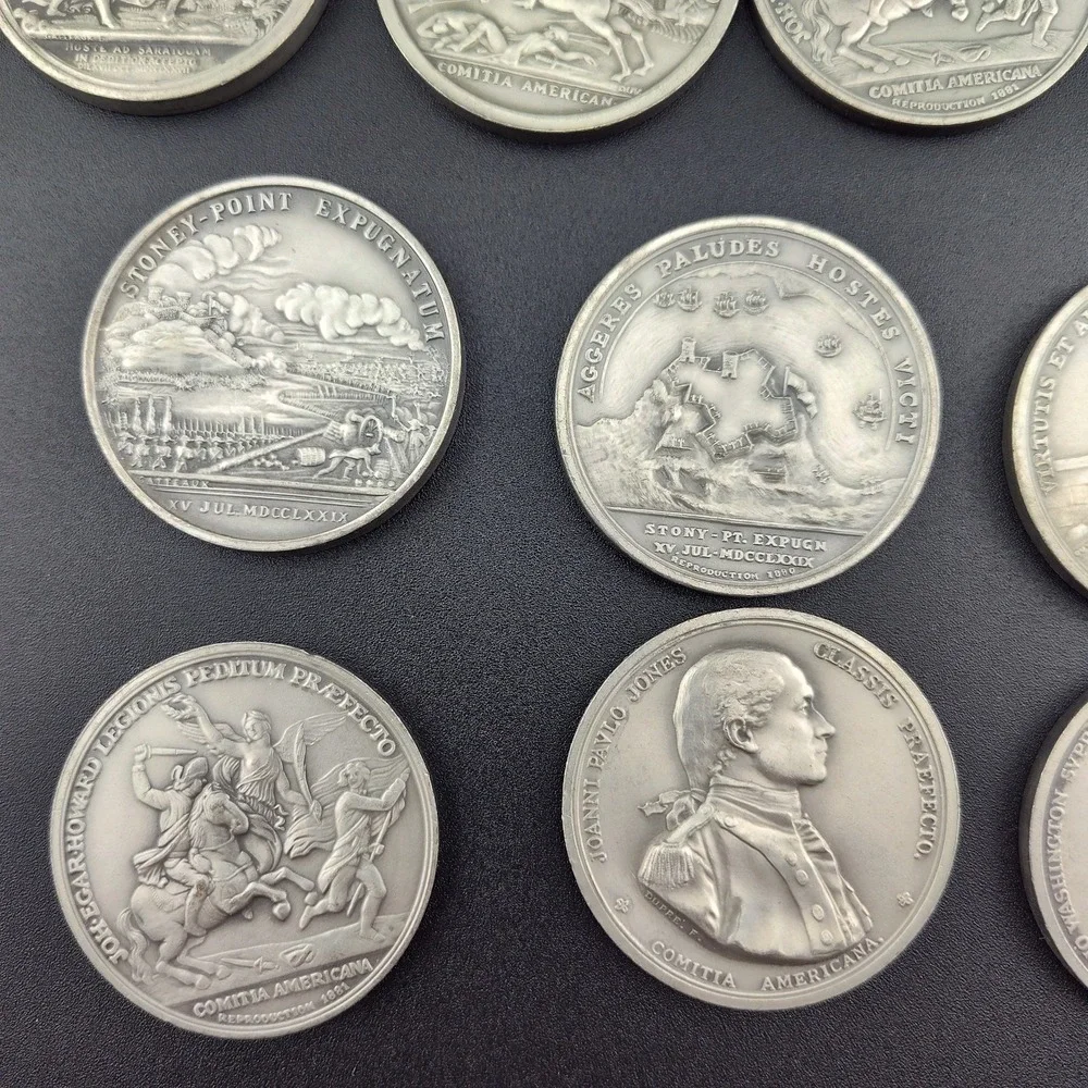 21 America's first medals pewter George Washington Daniel Morgan collector coins